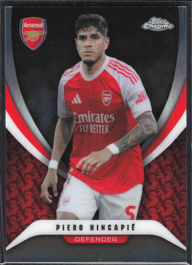 Piero Hincapié 2025-26 Chrome Arsenal #2 – framsida