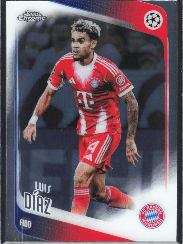 Luis Díaz 2025-26 Chrome UEFA #179 – framsida