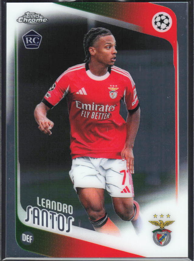 Leandro Santos 2025-26 Chrome UEFA RC #160 – framsida