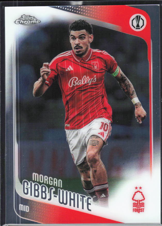 Morgan Gibbs-White 2025-26 Chrome UEFA #53 – framsida