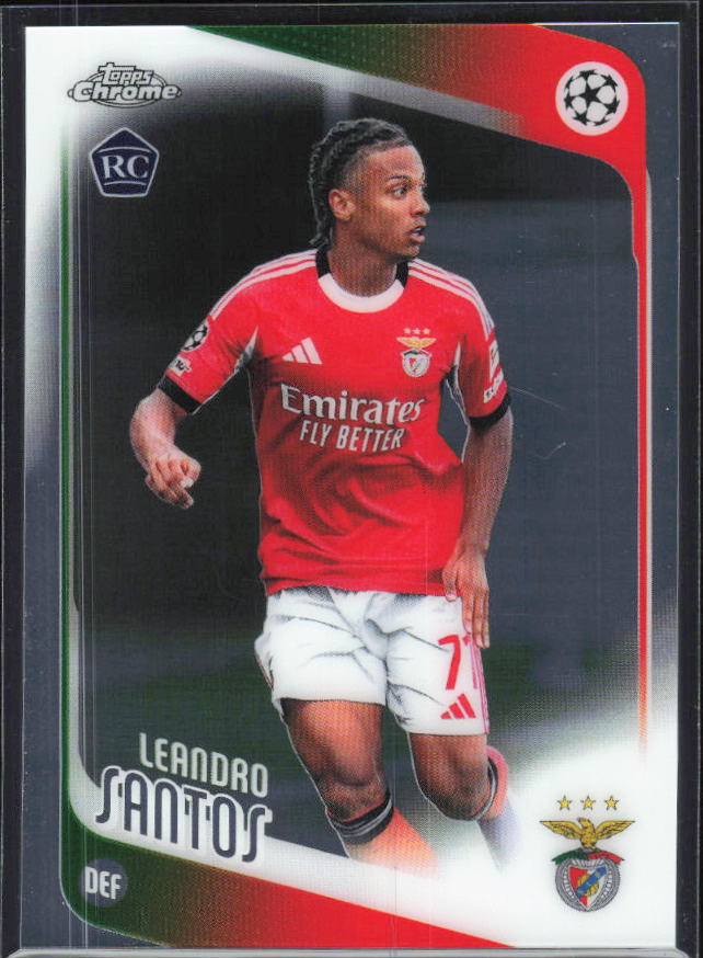 Leandro Santos 2025-26 Chrome UEFA RC #160 – framsida