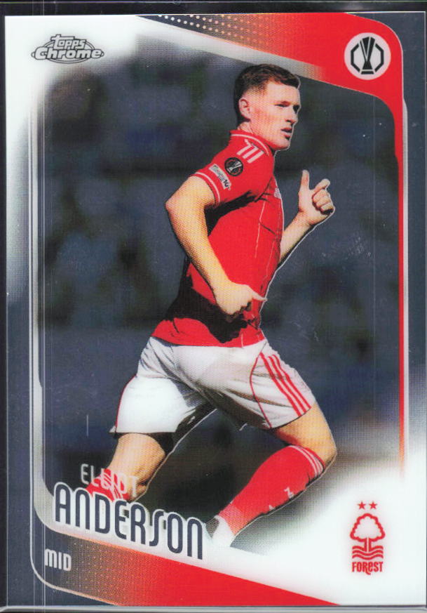 Elliot Anderson 2025-26 Chrome UEFA #96 – framsida