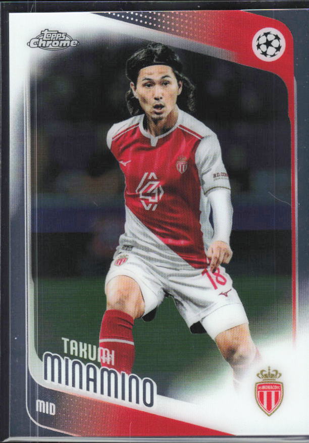 Takumi Minamino 2025-26 Chrome UEFA #123 – framsida