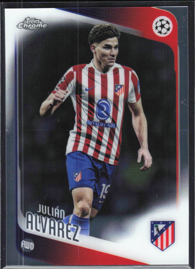 Julián Álvarez 2025-26 Chrome UEFA #154 – framsida