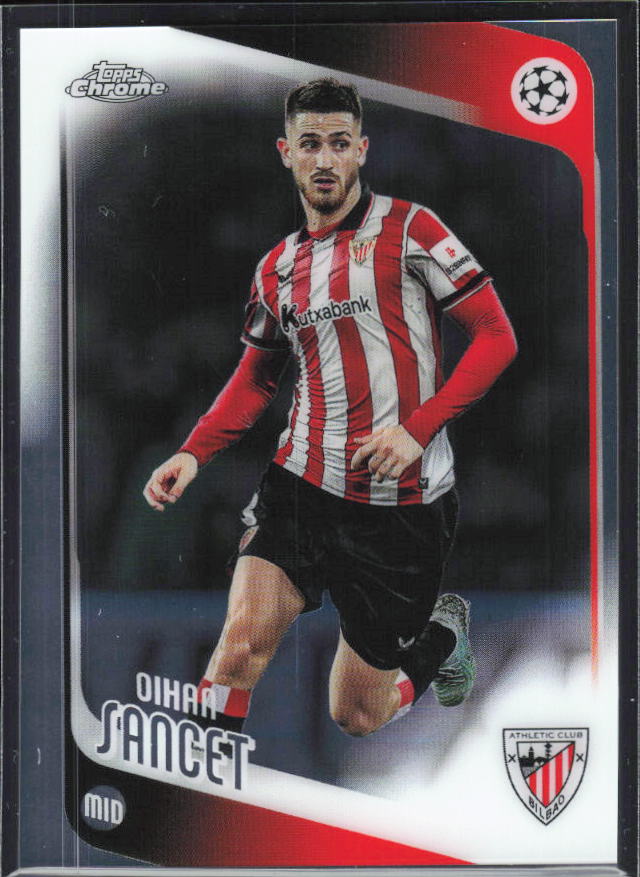 Oihan Sancet 2025-26 Chrome UEFA #195 – framsida