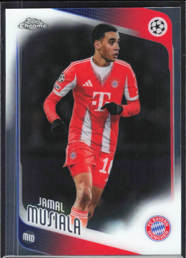 Jamal Musiala 2025-26 Chrome UEFA #130 – framsida