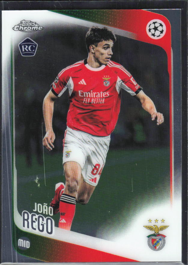 João Rego 2025-26 Chrome UEFA RC #168 – framsida