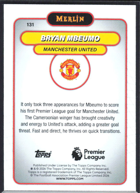 Bryan Mbeumo 2026 Merlin Premier League #131 – baksida