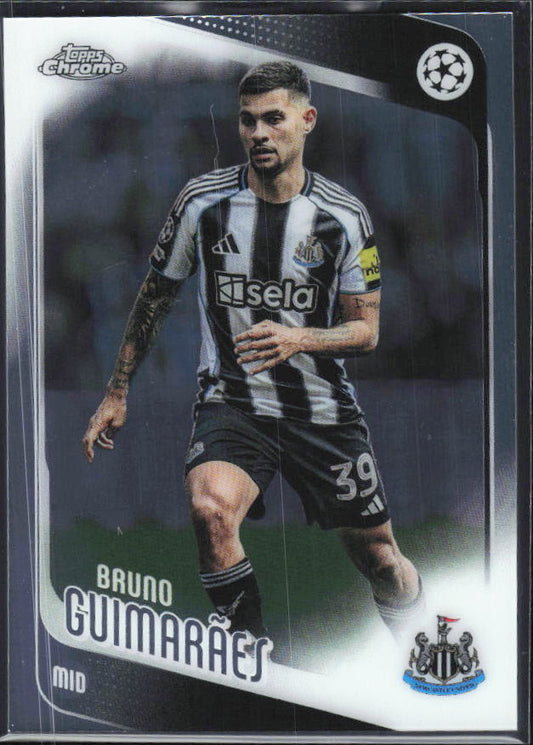Bruno Guimarães 2025-26 Chrome UEFA #117 – framsida
