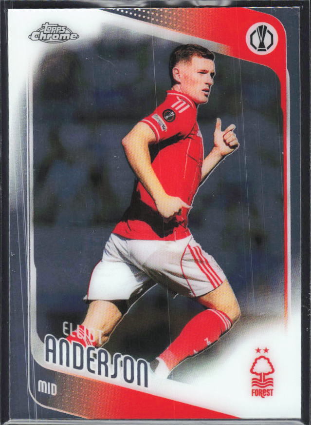 Elliot Anderson 2025-26 Chrome UEFA #96 – framsida