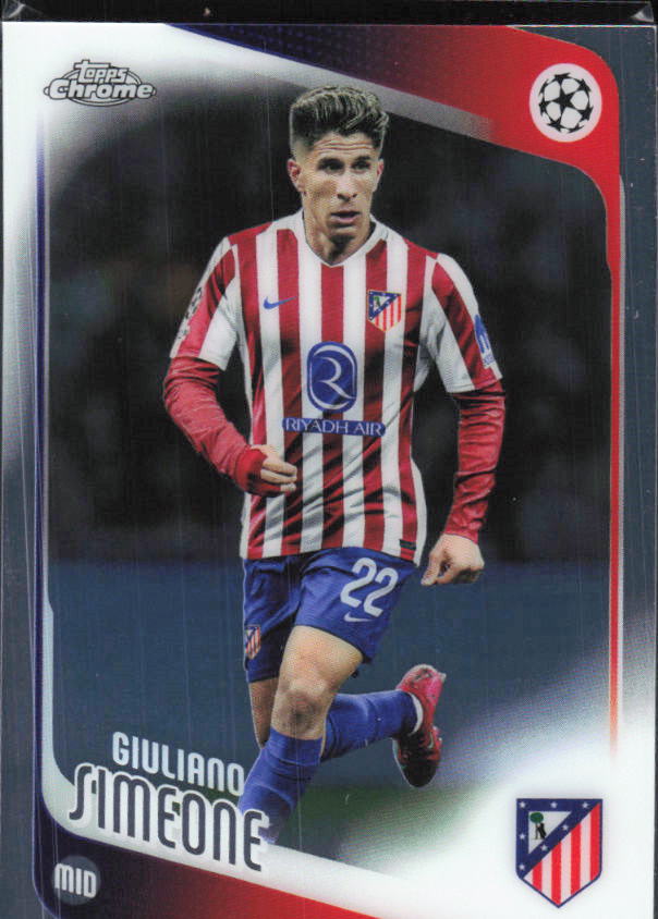 Giuliano Simeone 2025-26 Chrome UEFA #100 – framsida