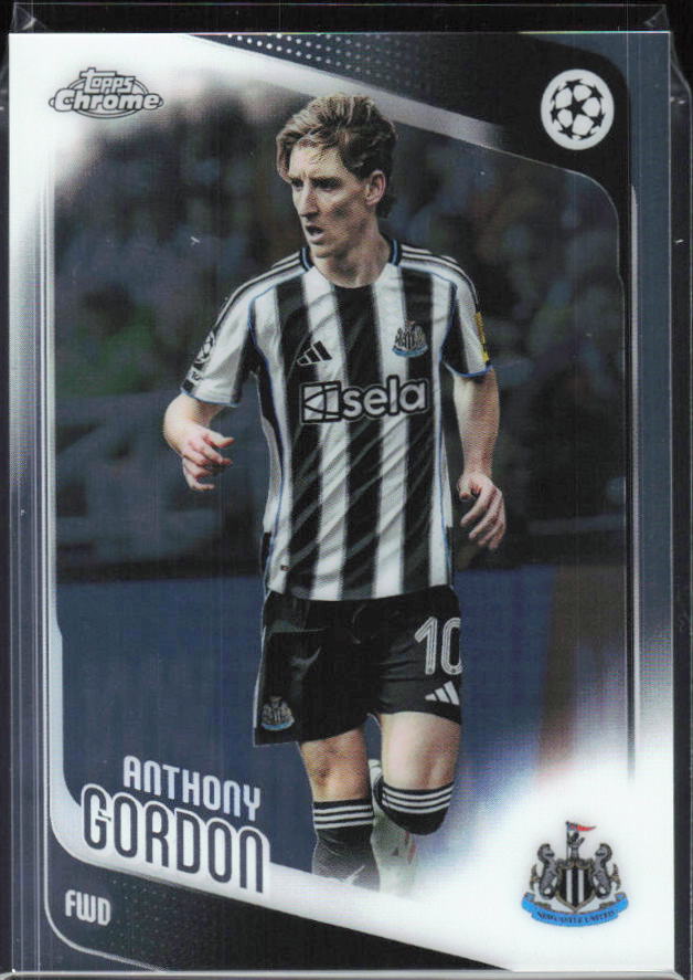 Anthony Gordon 2025-26 Chrome UEFA #159 – framsida