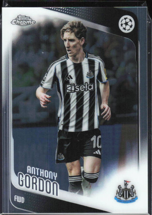 Anthony Gordon 2025-26 Chrome UEFA #159 – framsida