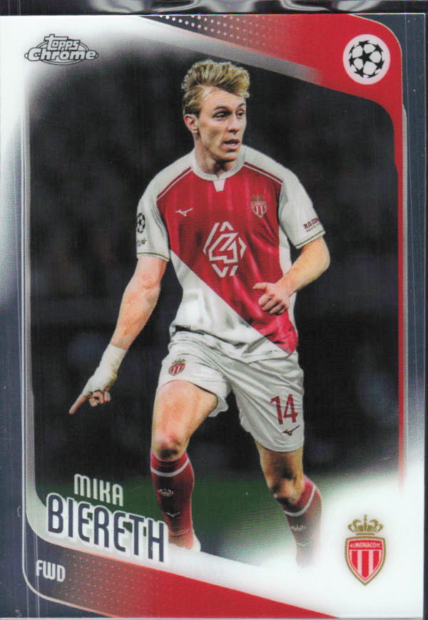 Mika Biereth 2025-26 Chrome UEFA #178 – framsida