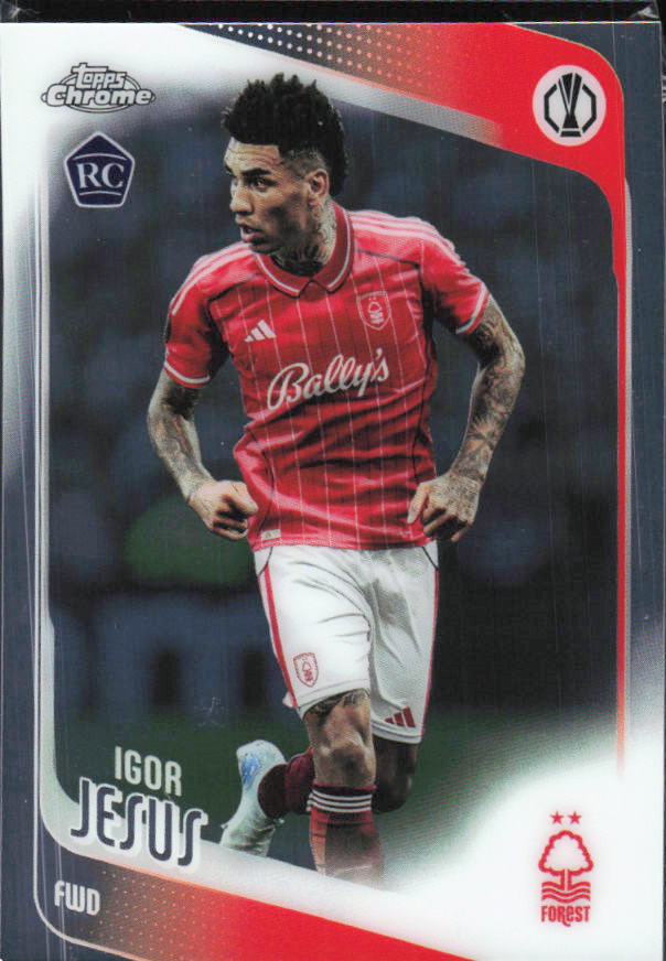 Igor Jesus 2025-26 Chrome UEFA RC #161 – framsida