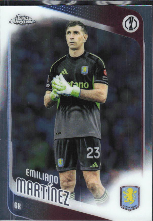 Emiliano Martínez 2025-26 Chrome UEFA #75 – framsida
