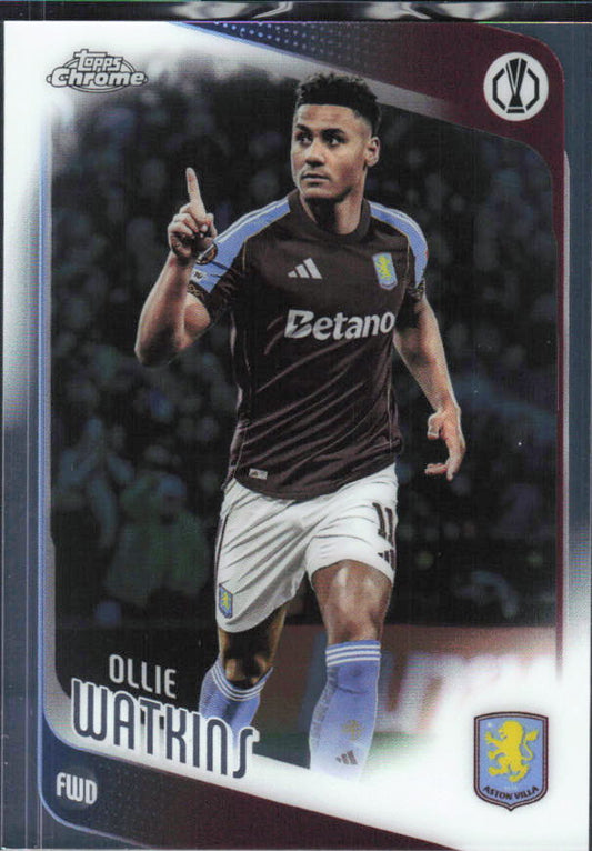 Ollie Watkins 2025-26 Chrome UEFA #124 – framsida