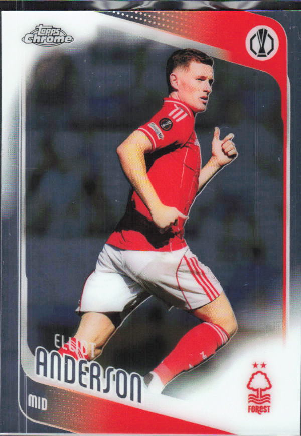 Elliot Anderson 2025-26 Chrome UEFA #96 – framsida