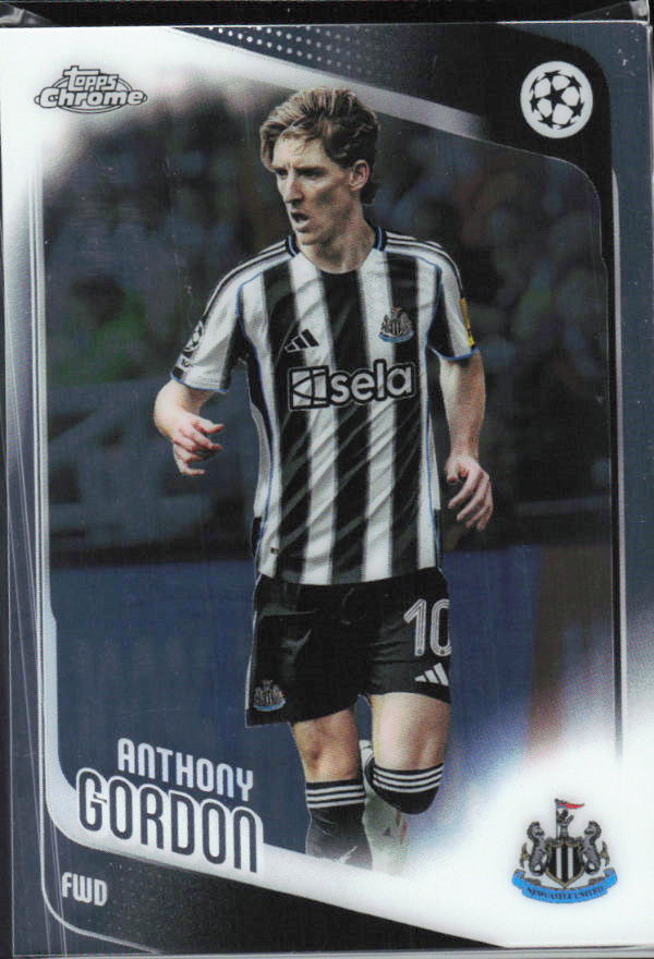 Anthony Gordon 2025-26 Chrome UEFA #159 – framsida