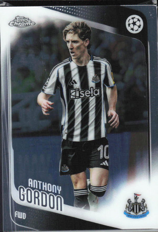 Anthony Gordon 2025-26 Chrome UEFA #159 – framsida