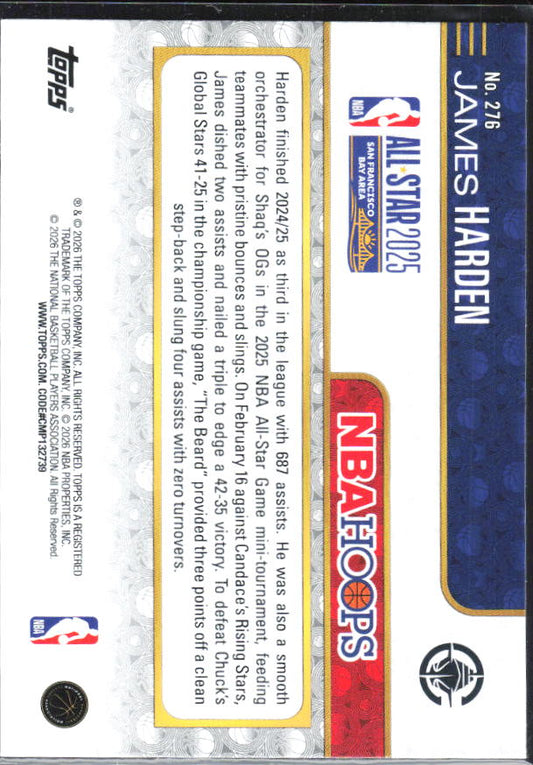 James Harden 2025-26 NBA Hoops All-Star 2025 #276 – baksida