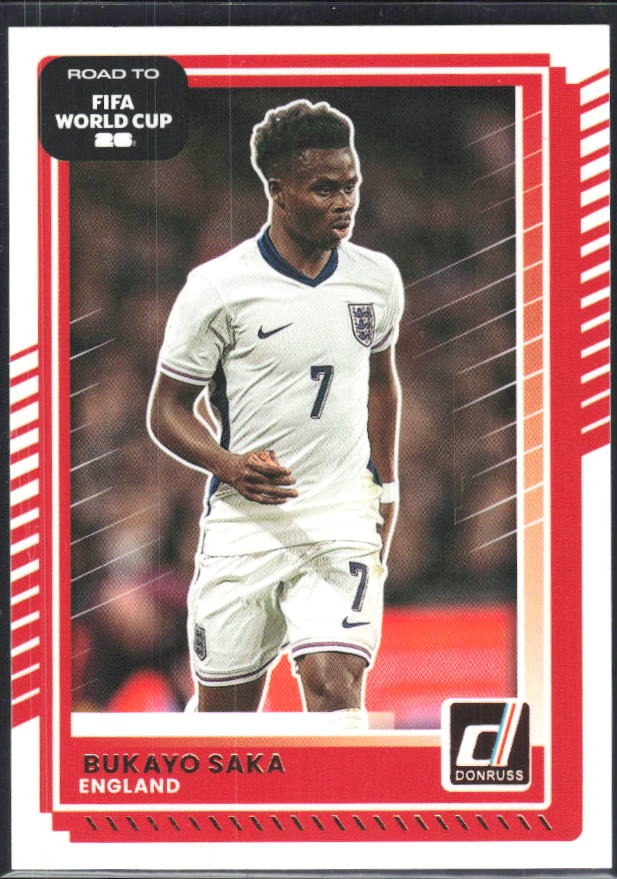 Bukayo Saka 2025-26 Donruss Road to FIFA World Cup #65 – framsida