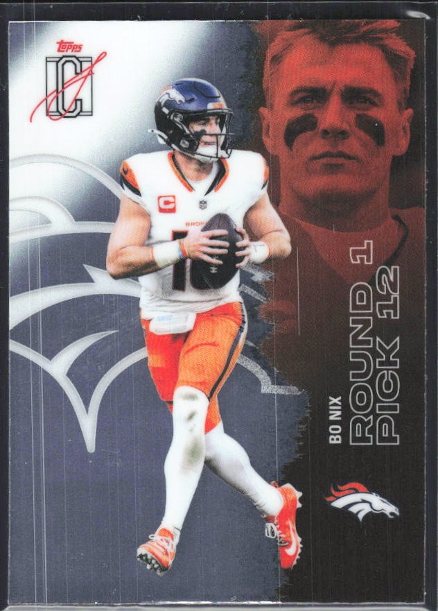 Bo Nix 2025 Topps Signature Class Football #18 – framsida