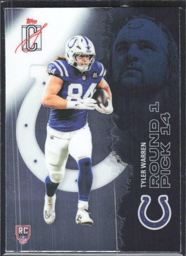 Tyler Warren 2025 Topps Signature Class Football #110 – framsida