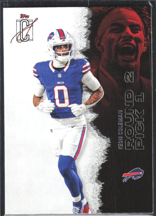 Keon Coleman 2025 Topps Signature Class Football #64 – framsida
