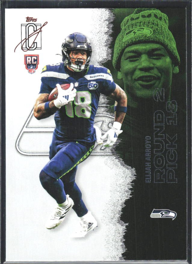 Elijah Arroyo 2025 Topps Signature Class Football #136 – framsida