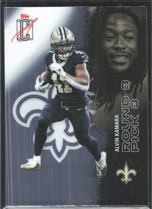 Alvin Kamara 2025 Topps Signature Class Football #90 – framsida