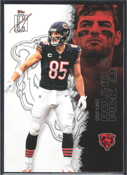 Cole Kmet 2025 Topps Signature Class Football #68 – framsida