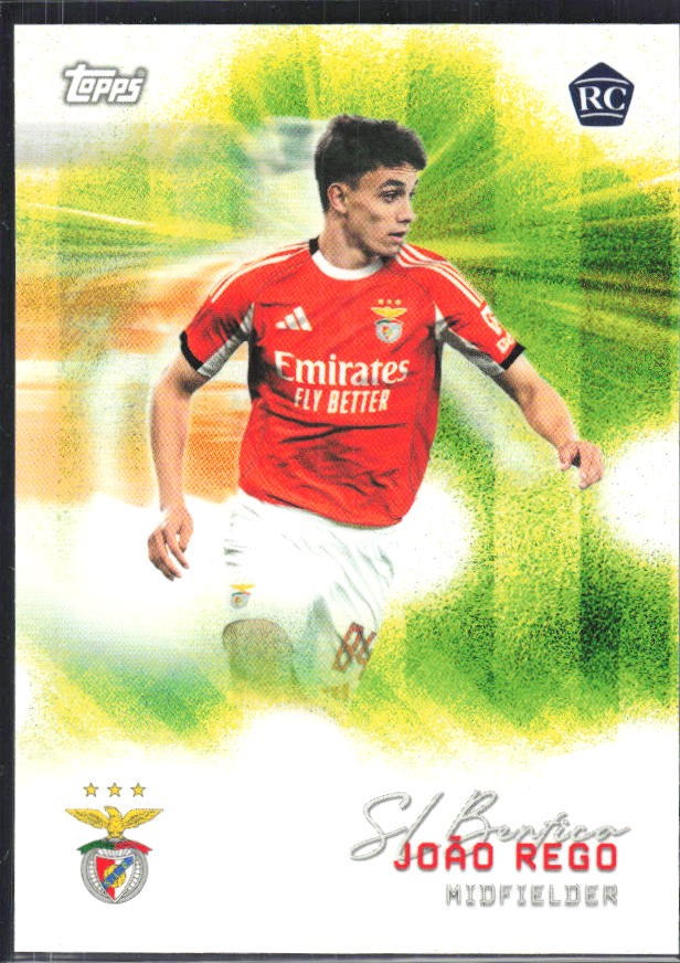 João Rego 2025-26 Topps Benfica Pitch Pursuits #28 – framsida