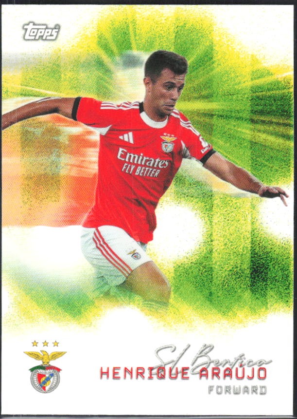 Henrique Araújo 2025-26 Topps Benfica Pitch Pursuits #31 – framsida