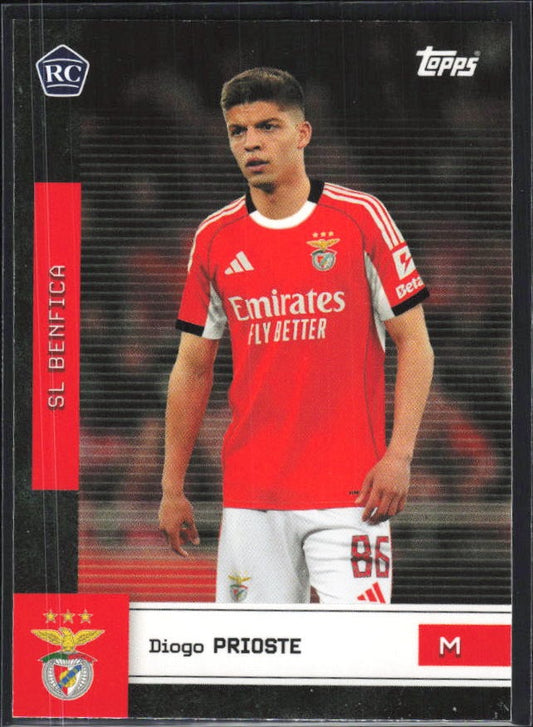 Diogo Prioste 2025-26 Topps Benfica #13 – framsida