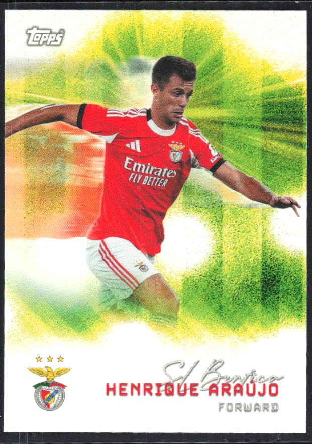 Henrique Araújo 2025-26 Topps Benfica Pitch Pursuits #31 – framsida