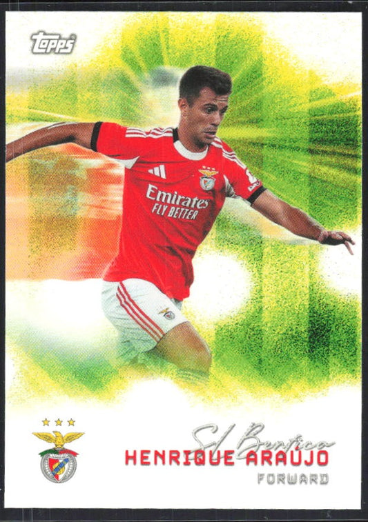 Henrique Araújo 2025-26 Topps Benfica Pitch Pursuits #31 – framsida