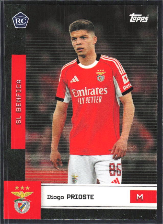 Diogo Prioste 2025-26 Topps Benfica #13 – framsida