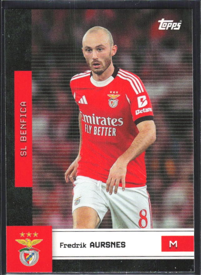 Fredrik Aursnes 2025-26 Topps Benfica #9 – framsida
