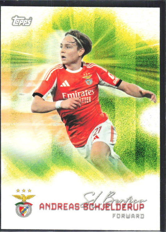 Andreas Schjelderup 2025-26 Topps Benfica Pitch Pursuits #30 – framsida