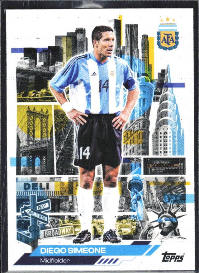 Diego Simeone 2026 Topps Argentina AFA in the Apple #41 – framsida