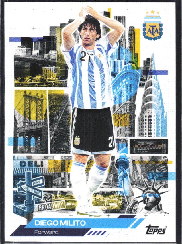 Diego Milito 2026 Topps Argentina AFA in the Apple #49 – framsida