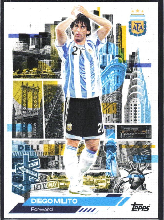 Diego Milito 2026 Topps Argentina AFA in the Apple #49 – framsida