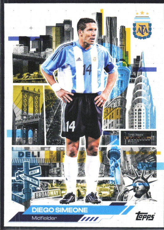 Diego Simeone 2026 Topps Argentina AFA in the Apple #41 – framsida