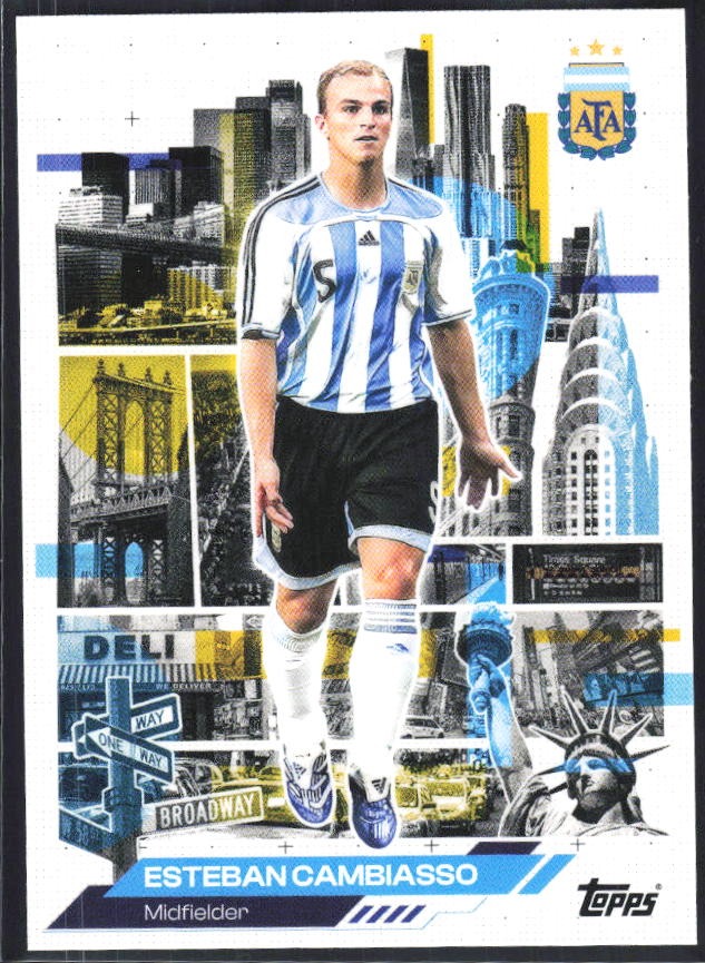 Esteban Cambiasso 2026 Topps Argentina AFA in the Apple #47 – framsida
