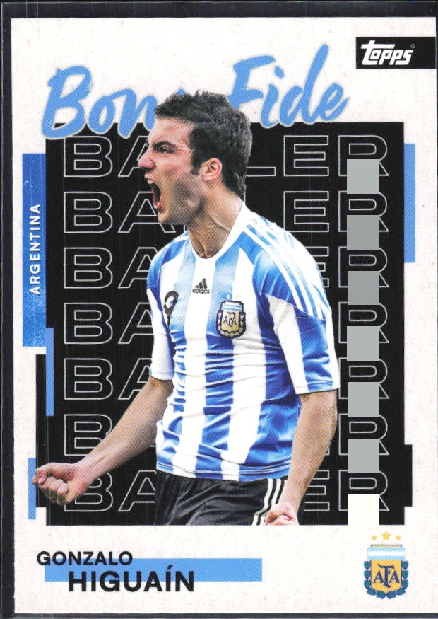 Gonzalo Higuaín 2026 Topps Argentina Bona Fide Baller #24 – framsida