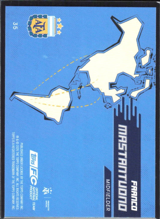 Franco Mastantuono 2026 Topps Argentina Toast the Host #35 – baksida
