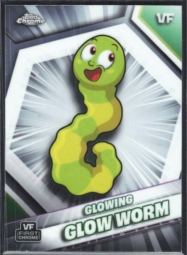Glowing Glow Worm 2026 Topps Chrome VeeFriends #84 – framsida