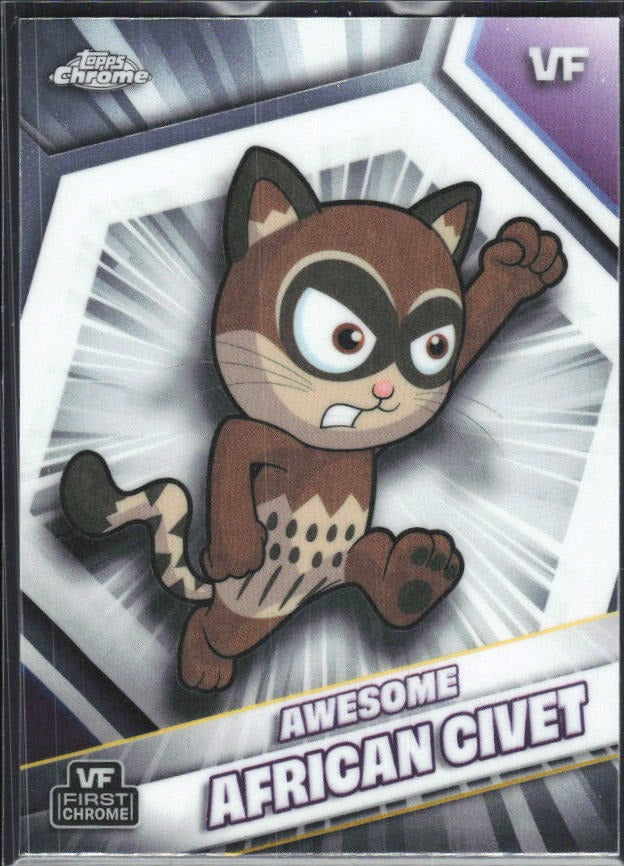 Awesome African Civet 2026 Topps Chrome VeeFriends #25 – framsida