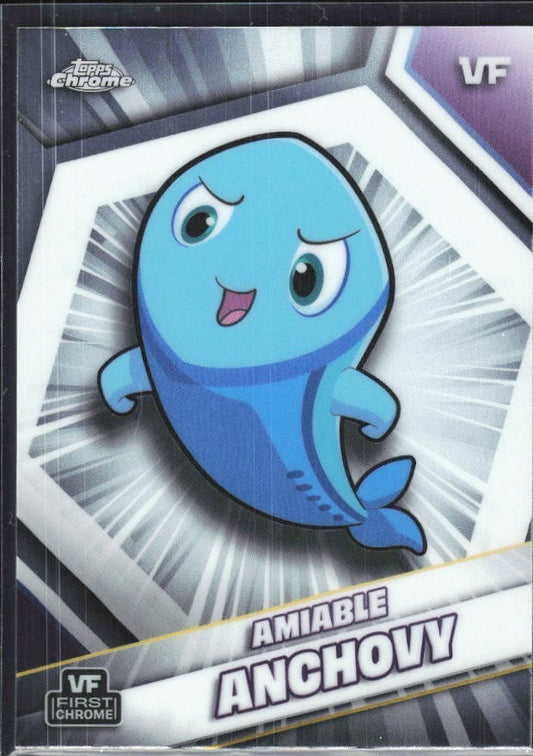 Amiable Anchovy 2026 Topps Chrome VeeFriends #19 – framsida